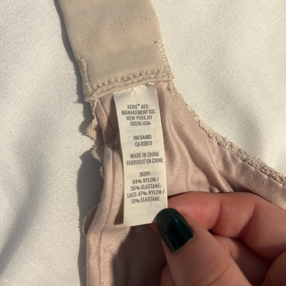 ⭐️(3/$25) AERIE Real Sunnie Lace Demi Push Up Blossom Lace Trim Bra - Picture 15 of 15